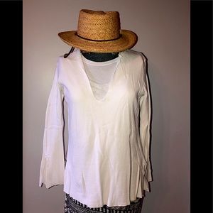 St Tropez west white hooded top